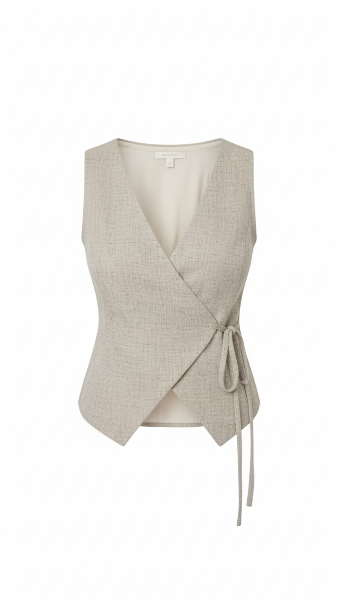 Grey Khadi Tie Up Top